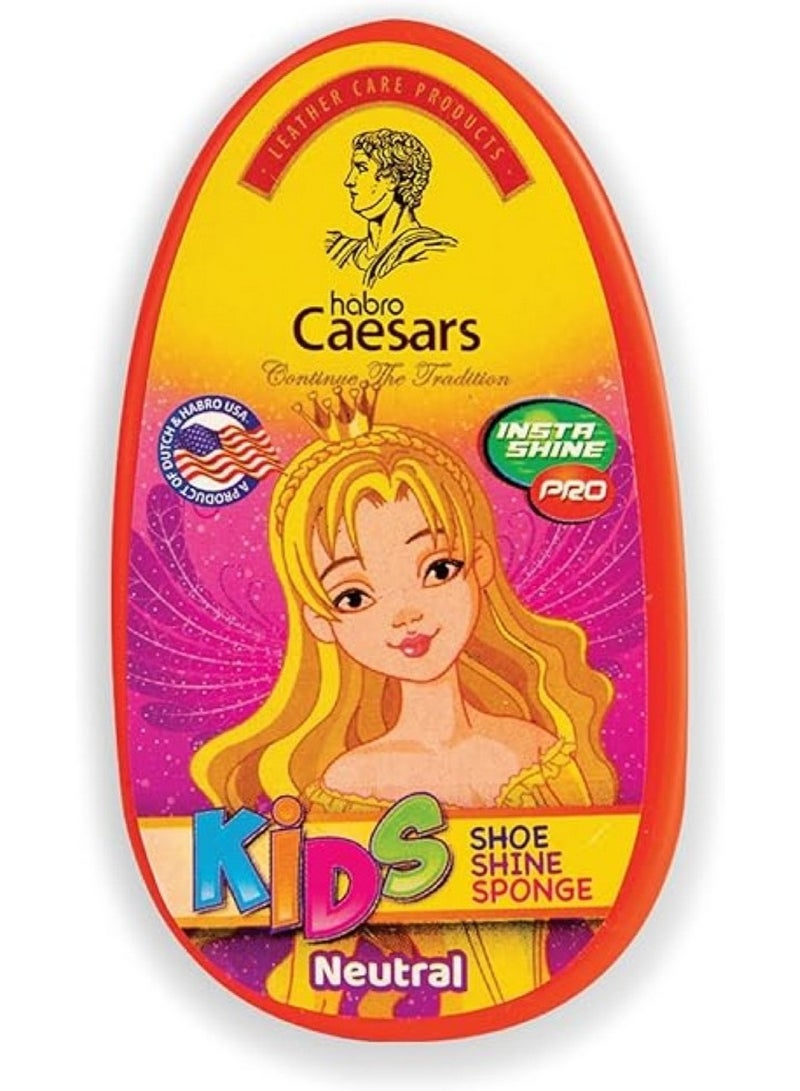 Habro Caesar Kids Shoe Shine Sponge For Girls Neutral 4 ML - Image 1